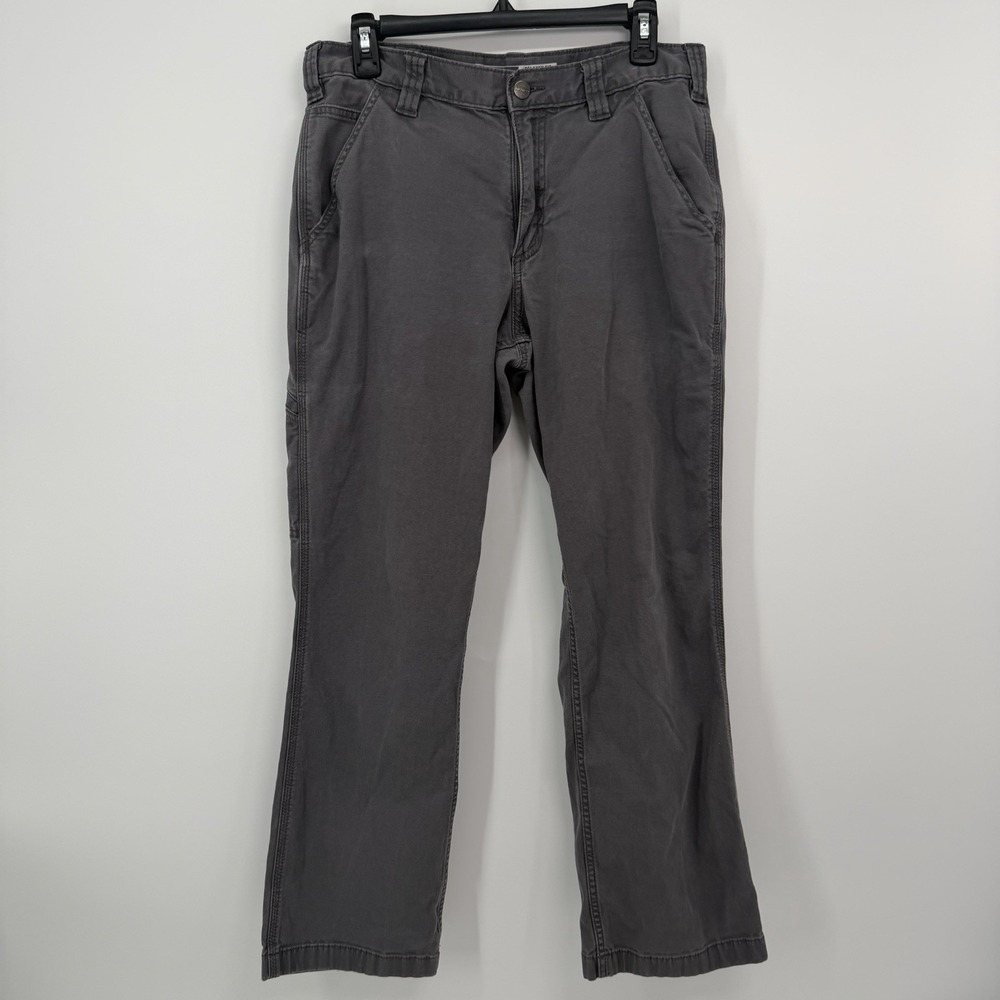 Carhartt Workwear Pants Gray Men's Size 32x30 Relaxed Fit Carpenter Canvas